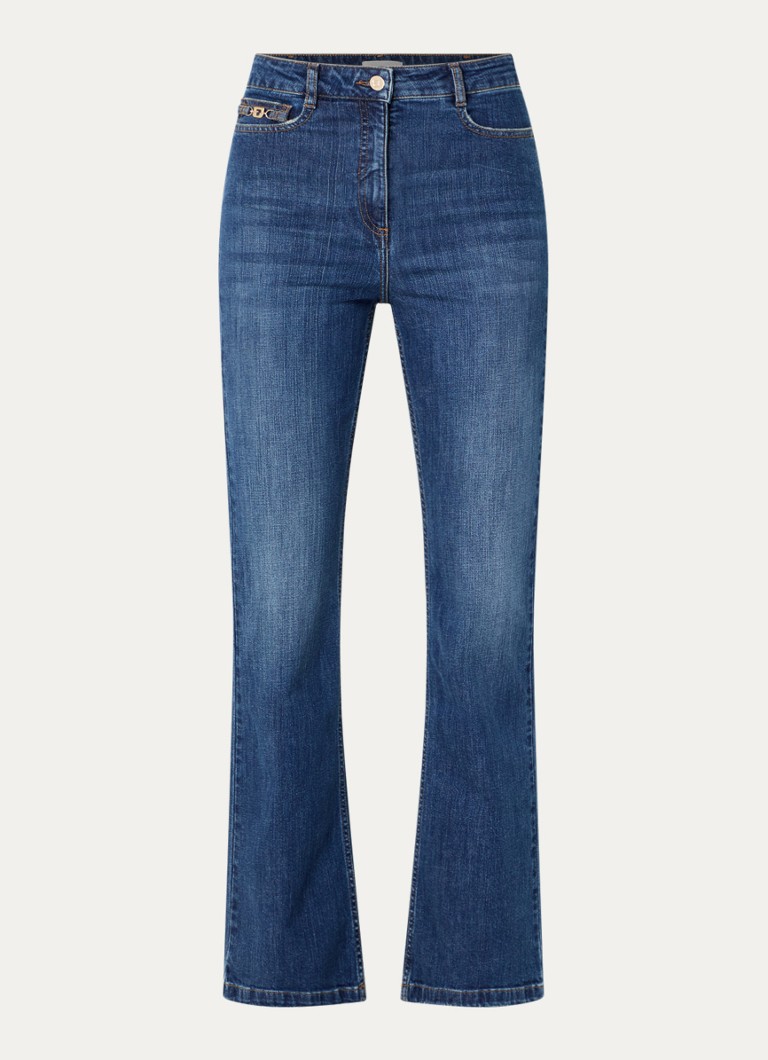 Gerard Darel Dames Corine high waist flared jeans met donkere wassing in de kleur Indigo