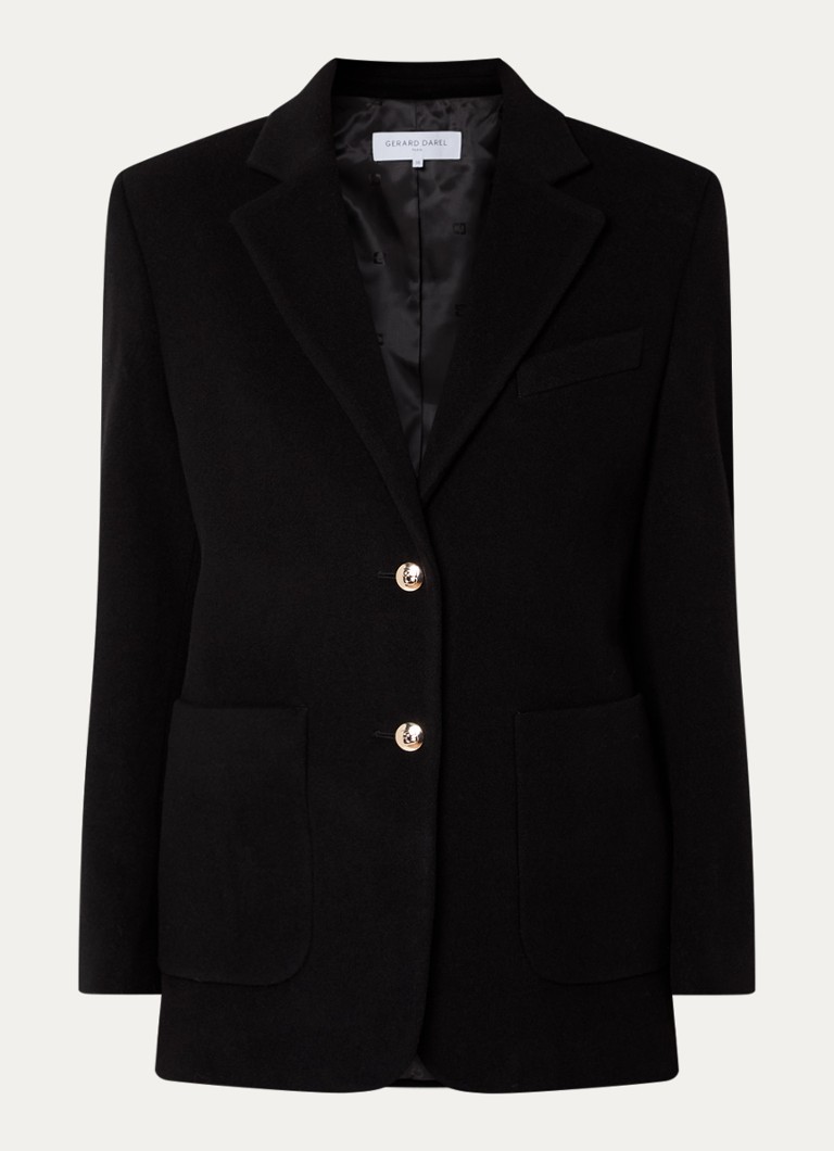 Gerard Darel Dames Ninaelle jack in kasjmierblend in de kleur Zwart