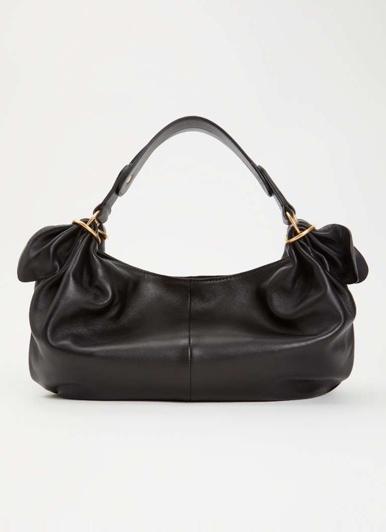 Gerard Darel Dames Le Mini Kate handtas van lamsleer in de kleur Zwart