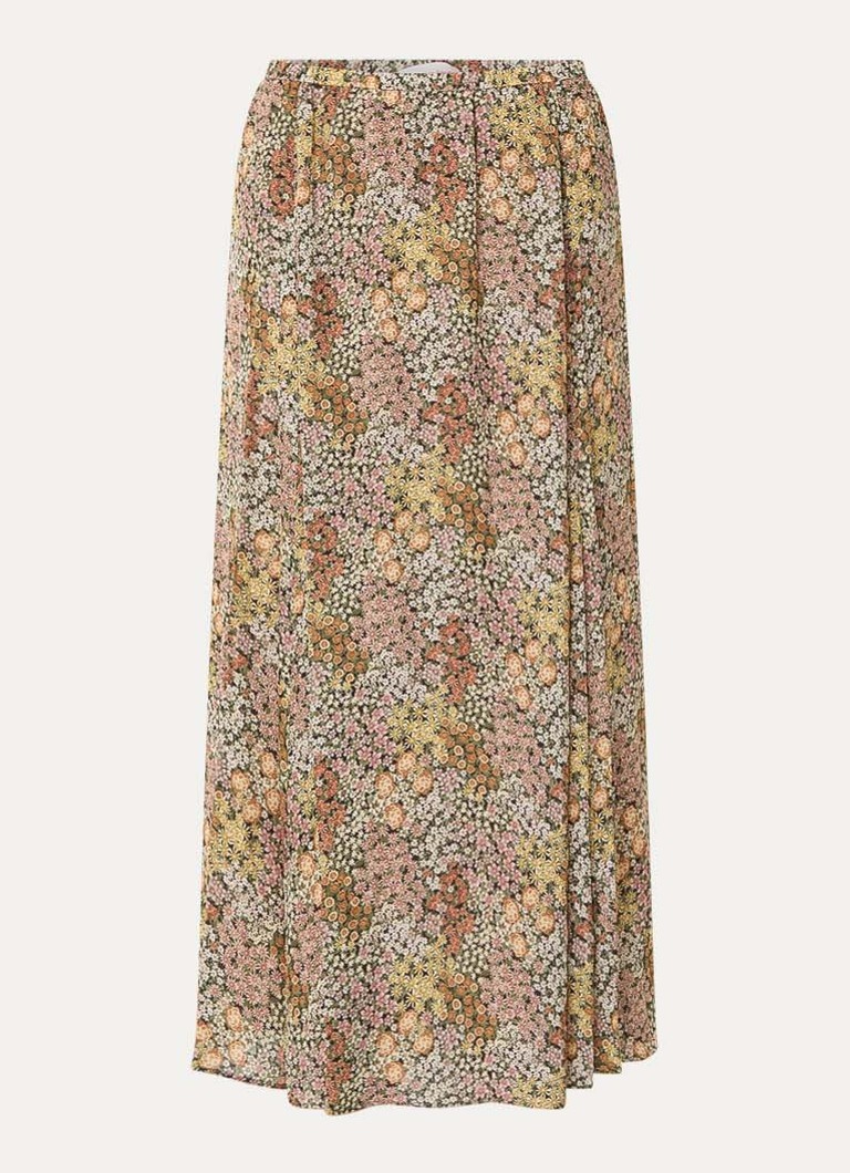 Gerard Darel Dames Jasmyne midi A-lijn rok met bloemenprint in de kleur Multicolor