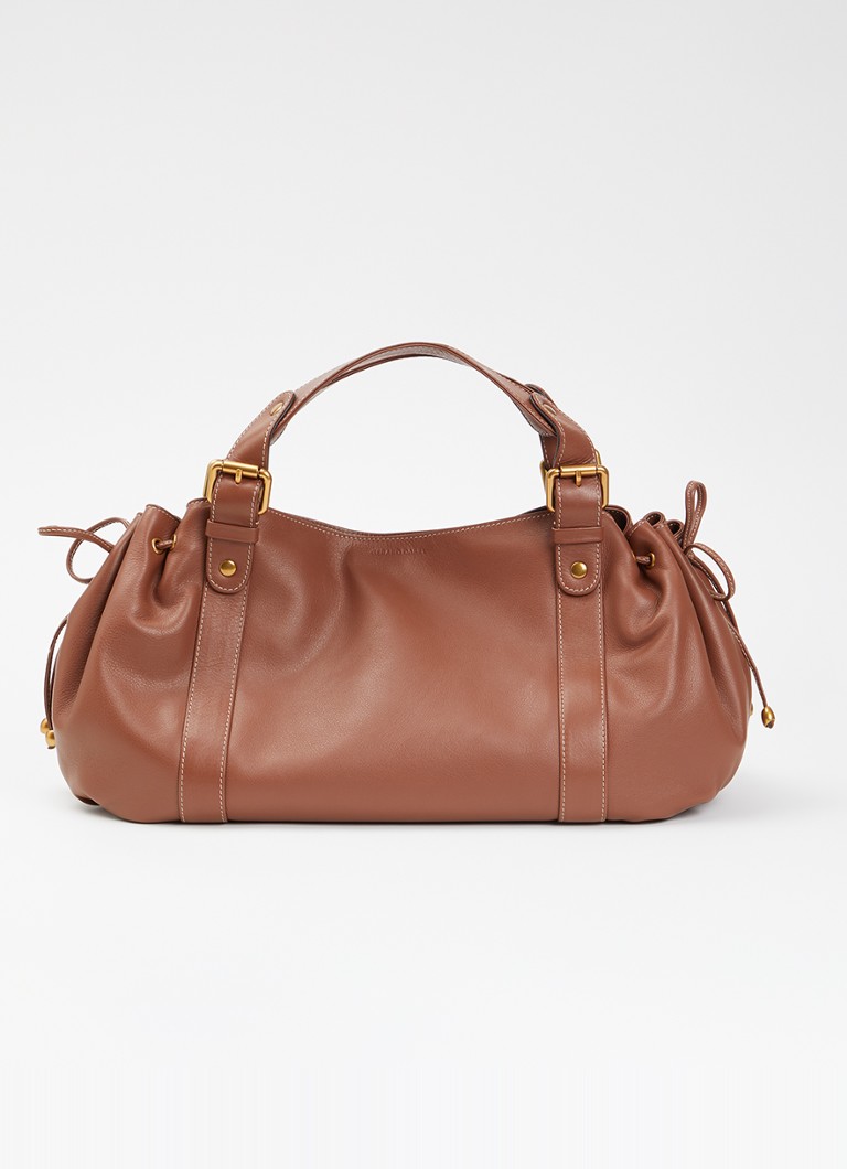 Gerard Darel Dames 24H handtas van leer in de kleur Bruin