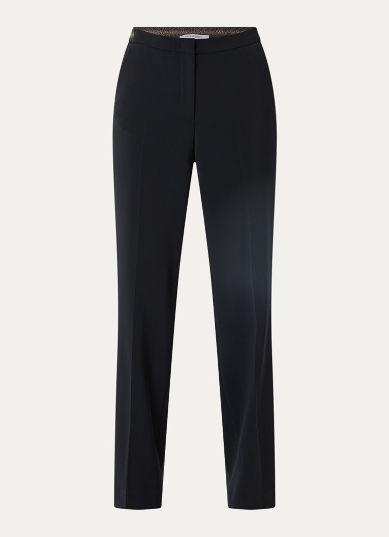 Gerard Darel Dames Alycia high waist straight fit pantalon met steekzakken in de kleur Donkerblauw