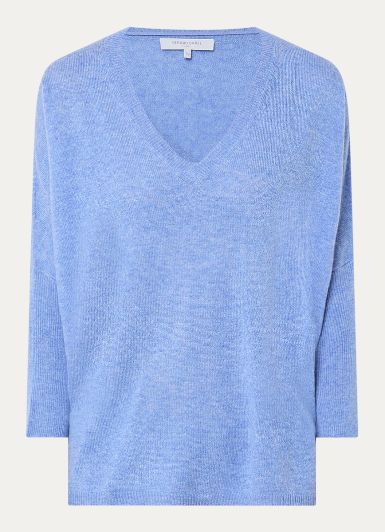 Gerard Darel Dames Fijngebreide pullover van kasjmier in de kleur Blauw