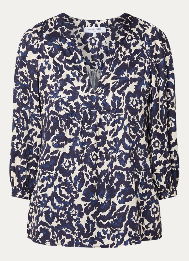 Gerard Darel Dames Calina fijngebreide trui met opengewerkt dessin in de kleur Creme