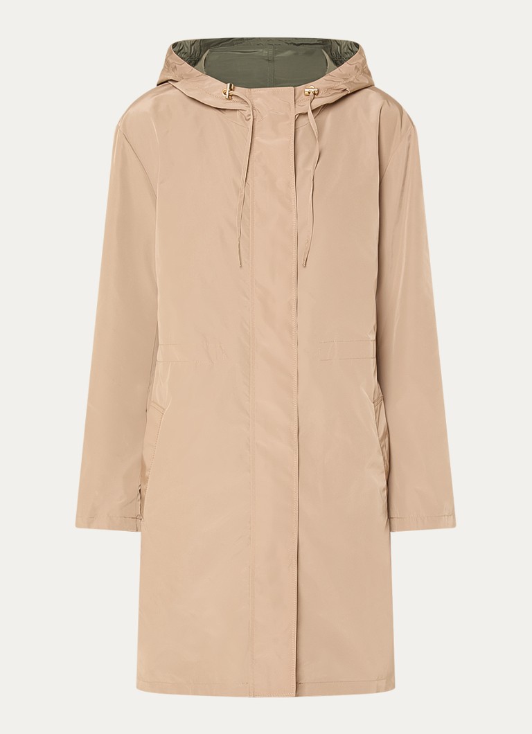 Gerard Darel Dames Jannis reversible softshell jack met capuchon en steekzakken in de kleur Zand