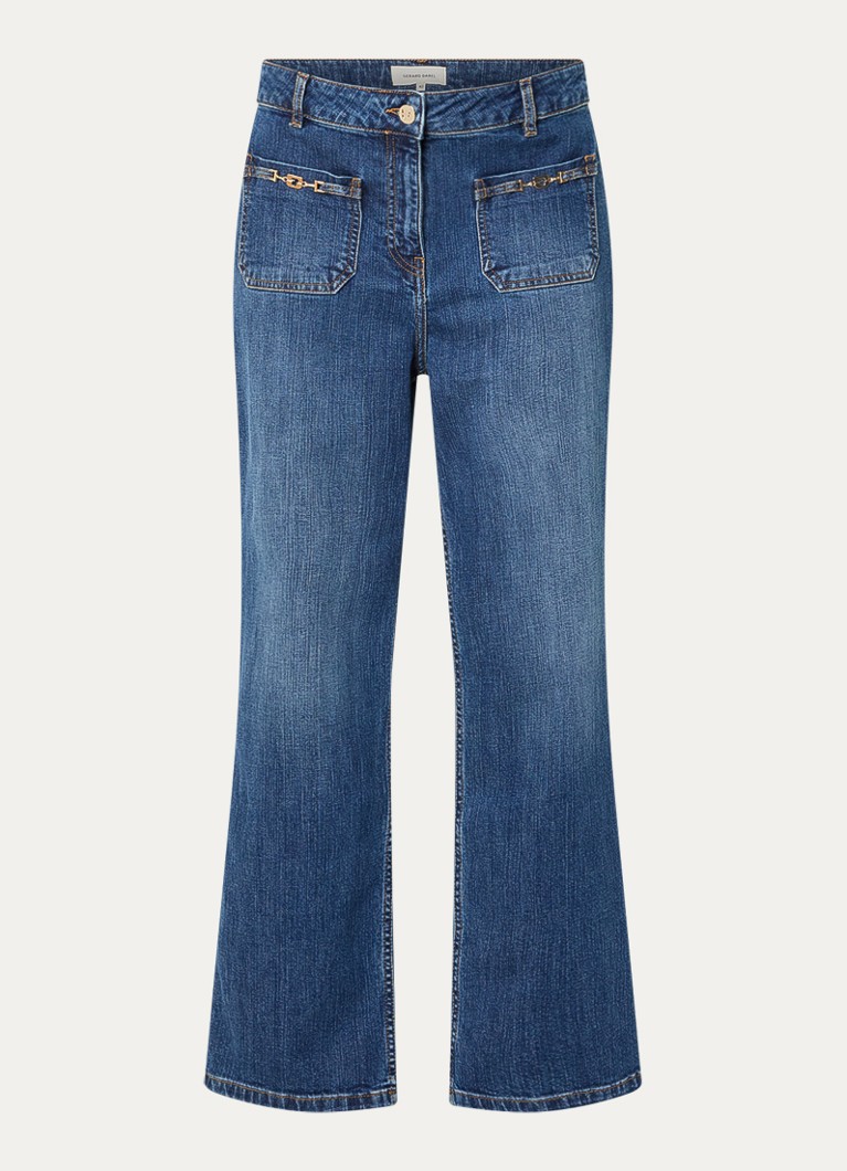 Gerard Darel Dames Arlina high waist wide leg jeans met medium wassing in de kleur Indigo