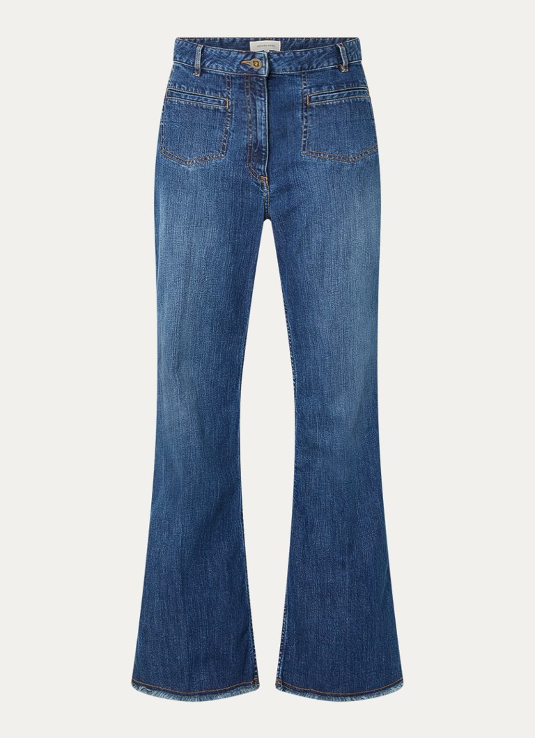 Gerard Darel Dames Amandie high waist wide leg jeans met medium wassing in de kleur Indigo