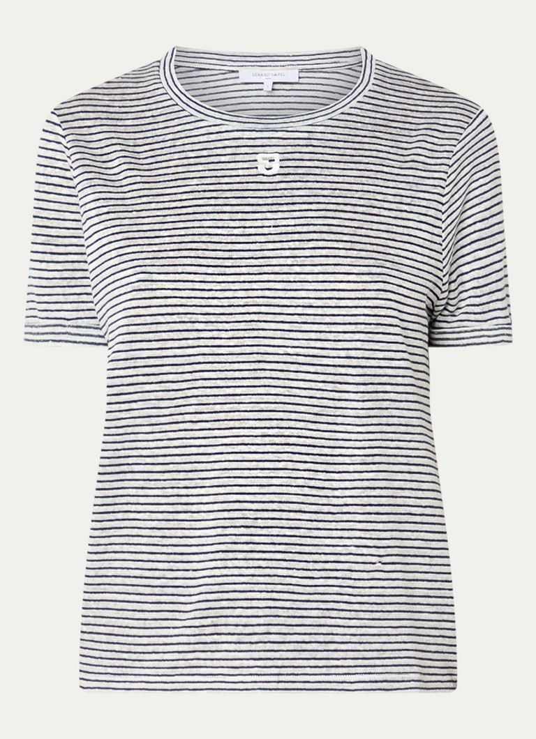 Gerard Darel Dames Melva T-shirt met streepprint in de kleur Donkerblauw