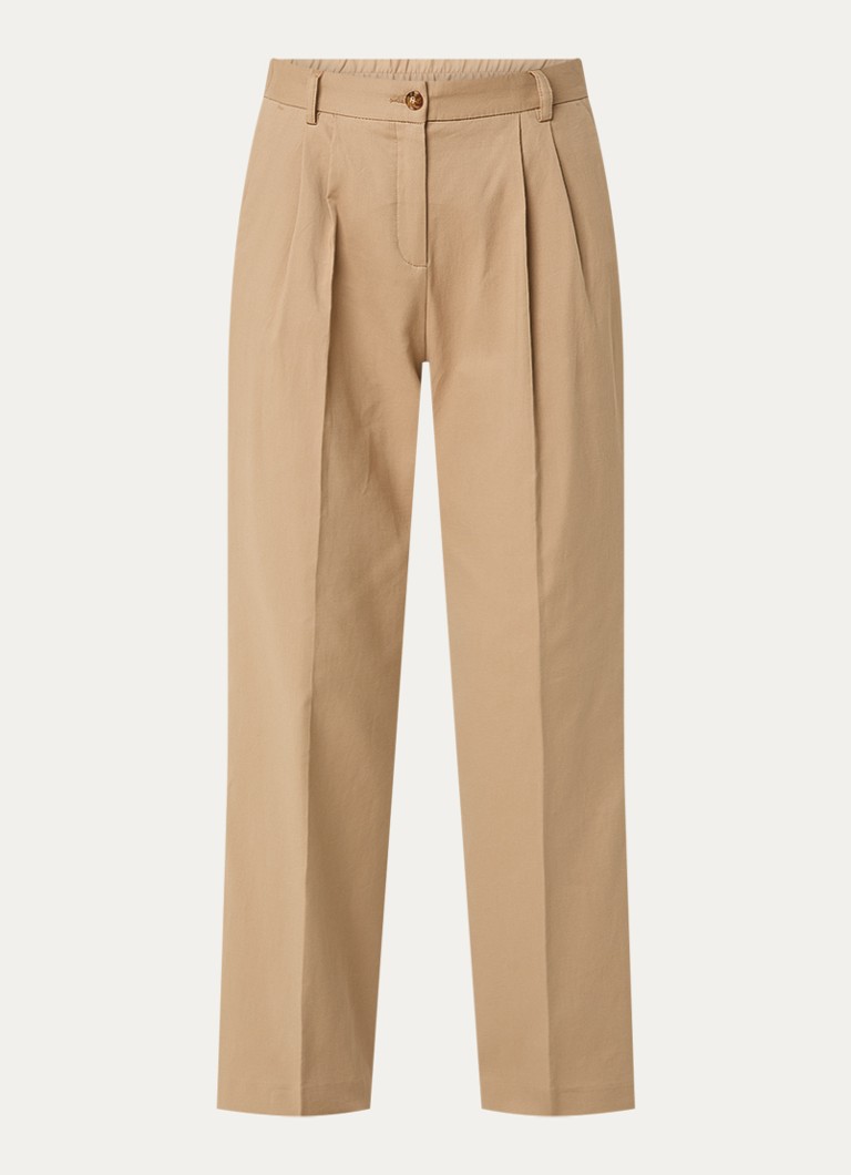 Gerard Darel Dames Azra high waist loose fit pantalon met steekzakken in de kleur Camel