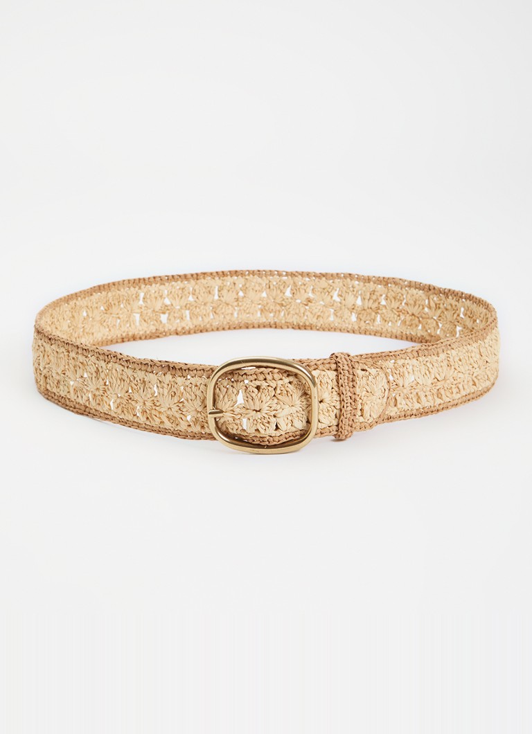 Gerard Darel Dames Paloma riem van raffia in de kleur Beige