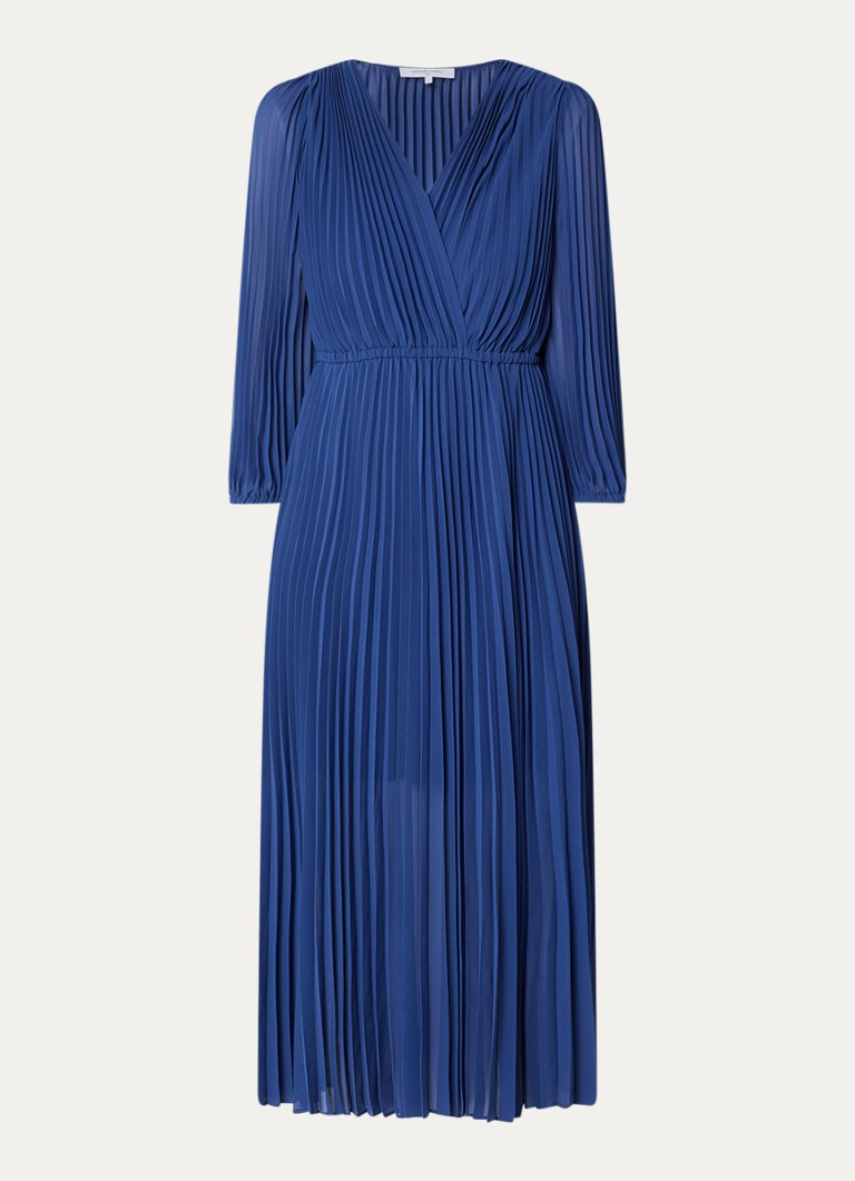 Gerard Darel Dames Rayna midi jurk met plooien in de kleur Blauw