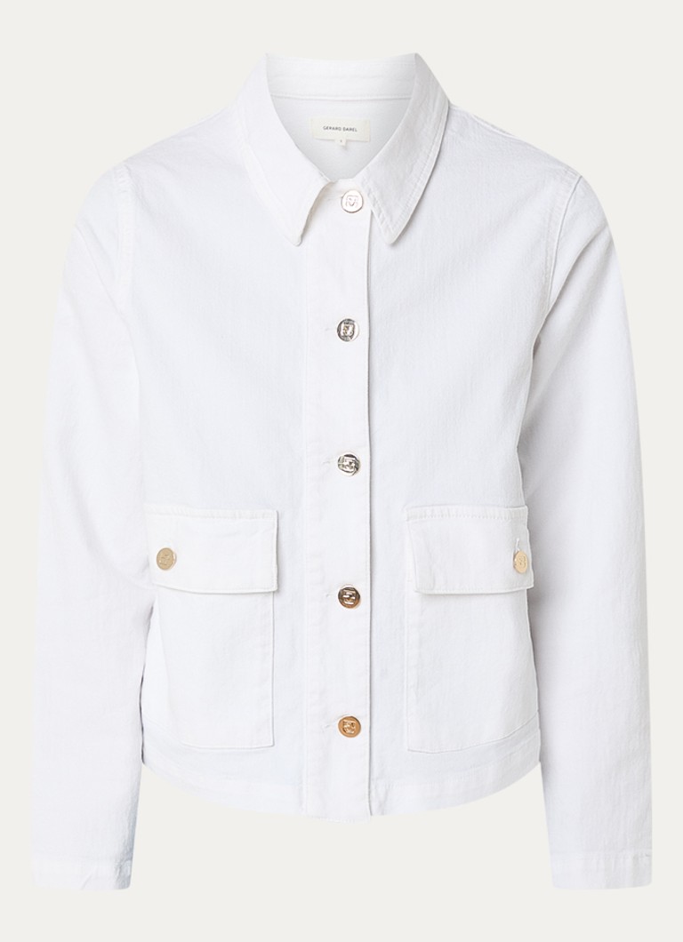 Gerard Darel Dames Thyra spijkerjas met klepzakken in de kleur Wit