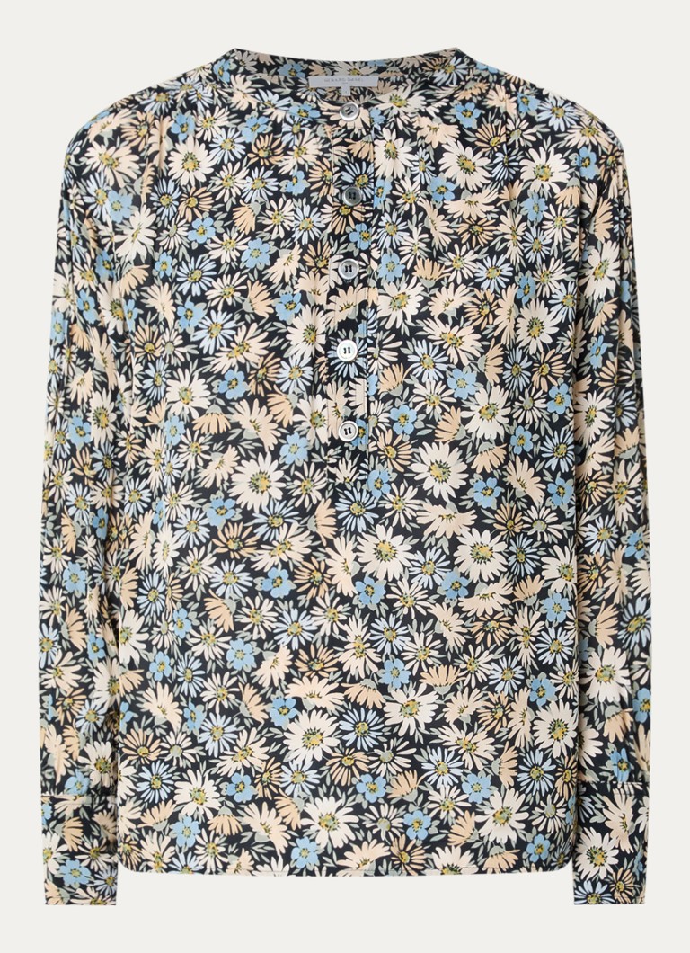 Gerard Darel Dames Clymene blouse met bloemenprint in de kleur Zwart