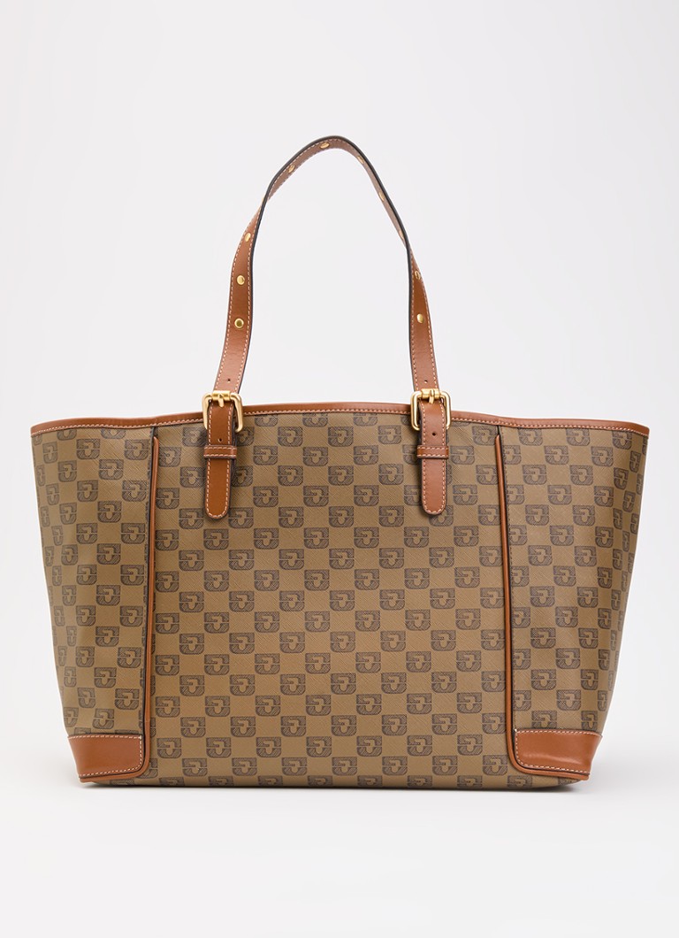 Gerard Darel Dames Simple Bag schoudertas van canvas met details van leer in de kleur Bruin
