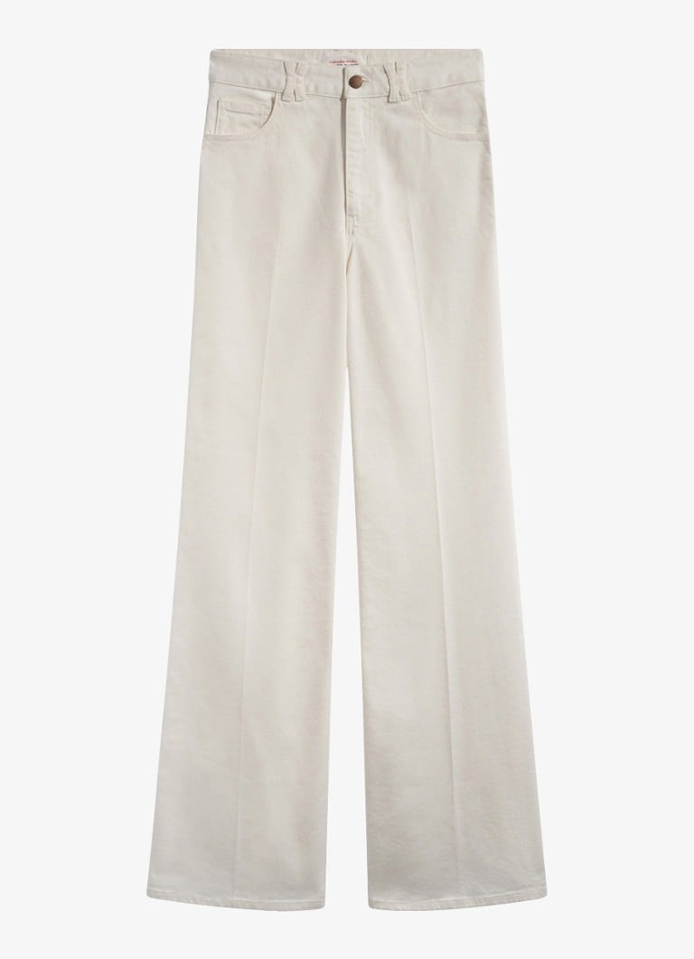 Gerard Darel Dames Bianca high waist flared fit jeans met gekleurde wassing in de kleur Wit