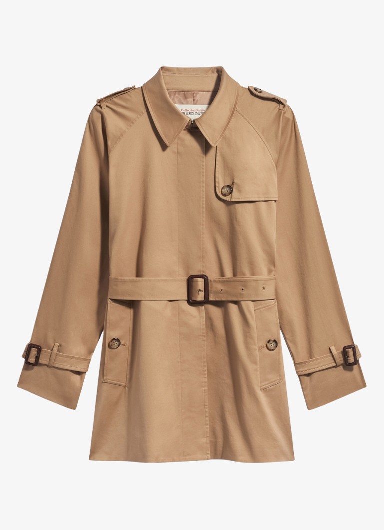 Gerard Darel Dames Vania trenchcoat met ceintuur in de kleur Beige