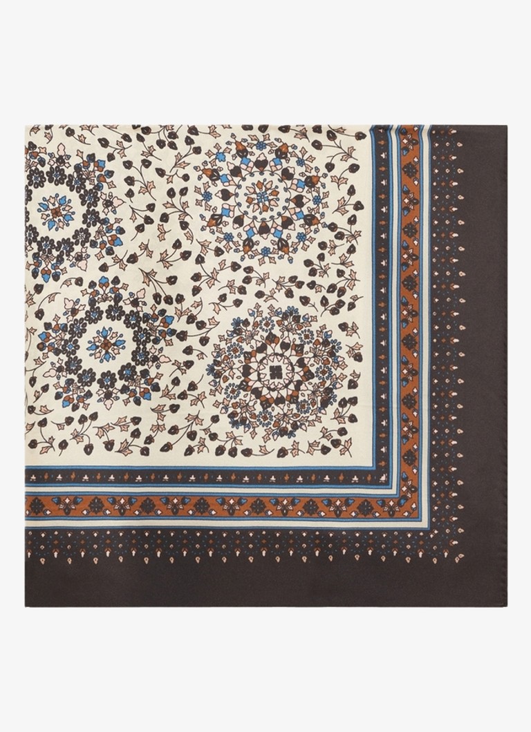 Gerard Darel Dames Sabine sjaal van zijde met bloemenprint in de kleur Creme