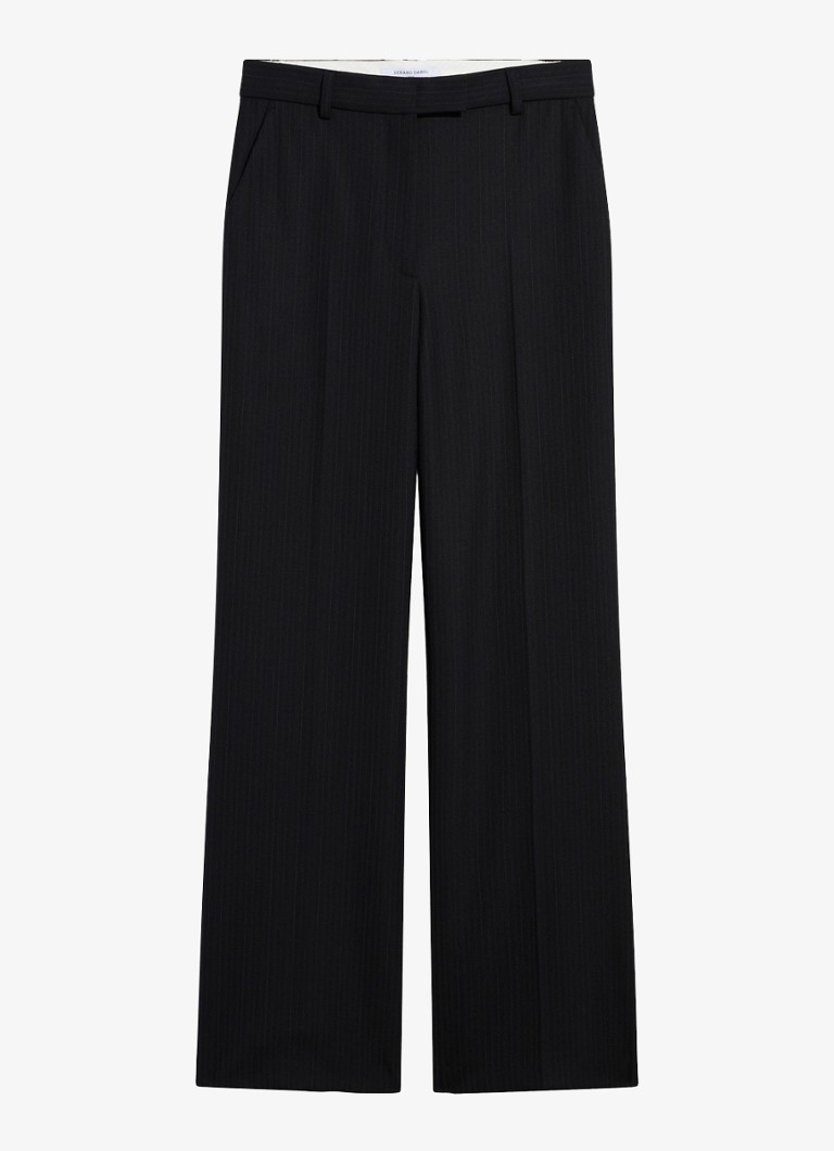 Gerard Darel Dames Mimi wide leg pantalonin wolblend in de kleur Zwart