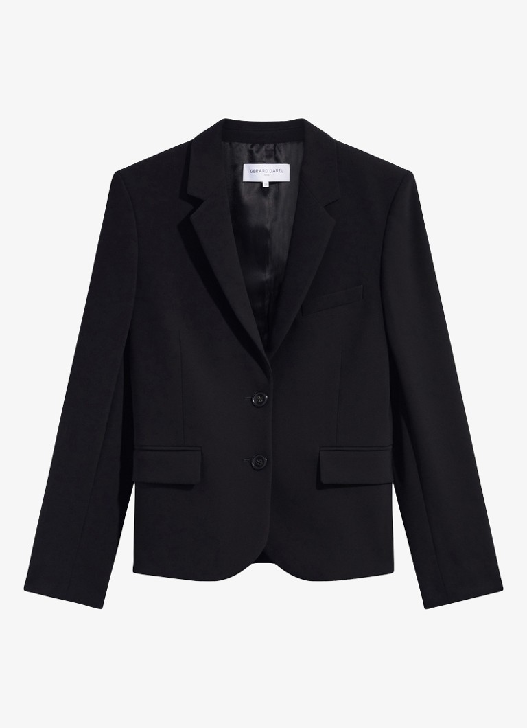 Gerard Darel Dames Justa single-breasted blazer in de kleur Zwart