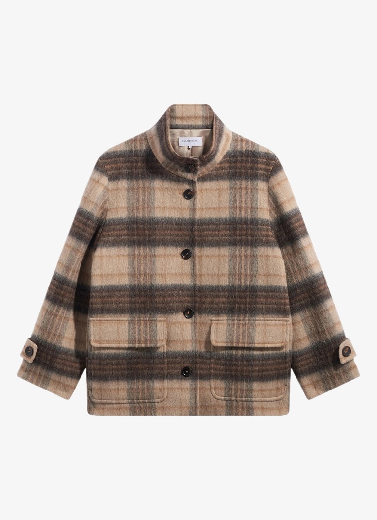 Gerard Darel Dames Jack met ruitdessin in de kleur Zand