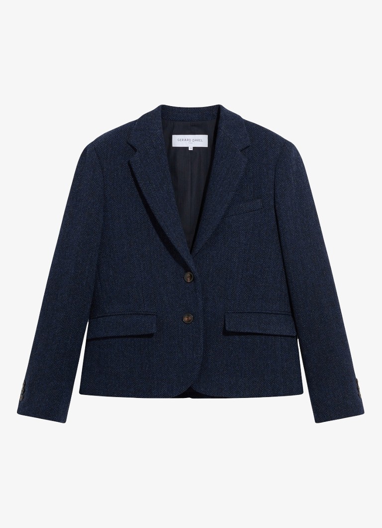 Gerard Darel Dames Juliet blazer van wol in de kleur Blauw