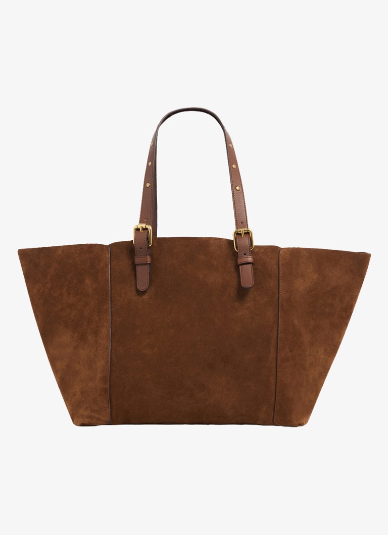 Gerard Darel Dames Simple Bag shopper van suéde in de kleur Camel