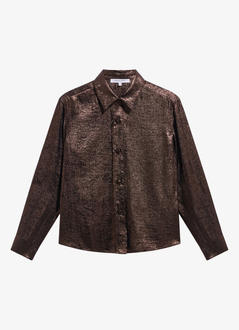 Gerard Darel Dames Loyce blouse met glitter in de kleur Bruin