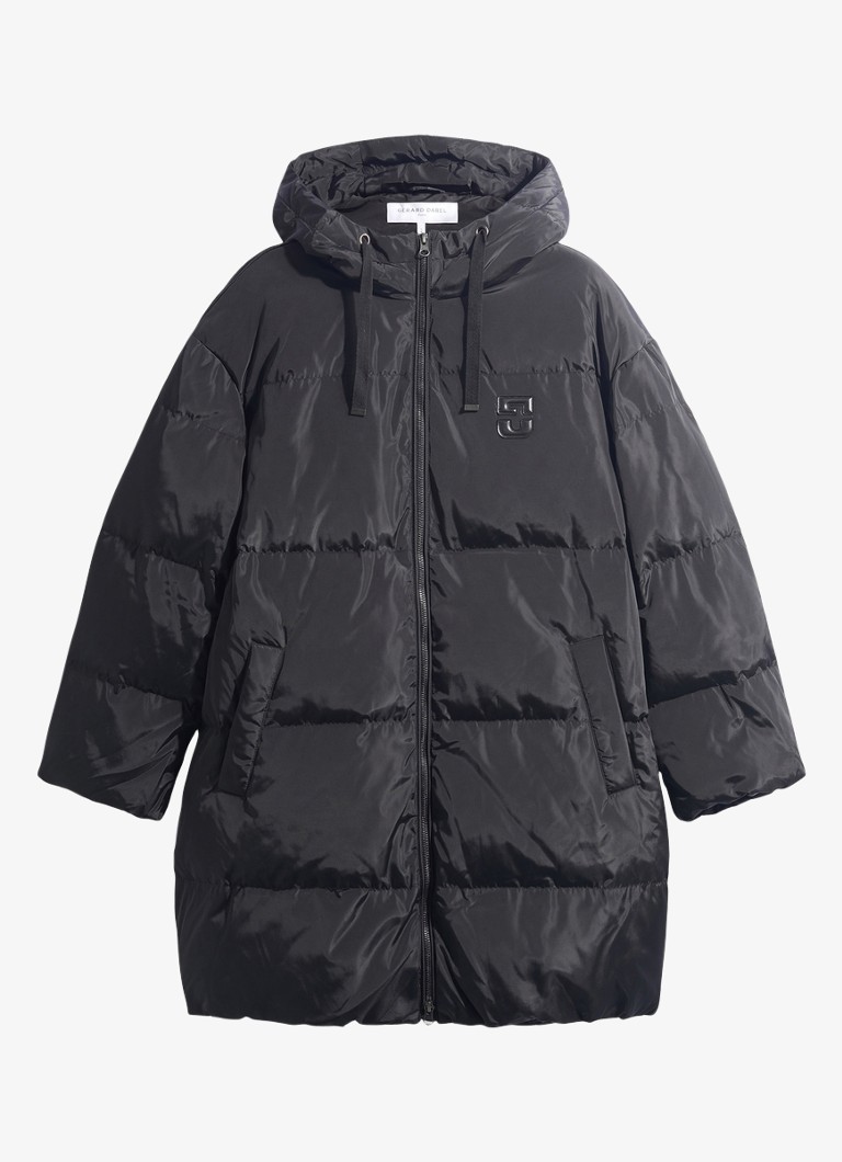 Gerard Darel Dames Adna gewatteerde parka met capuchon in de kleur Zwart