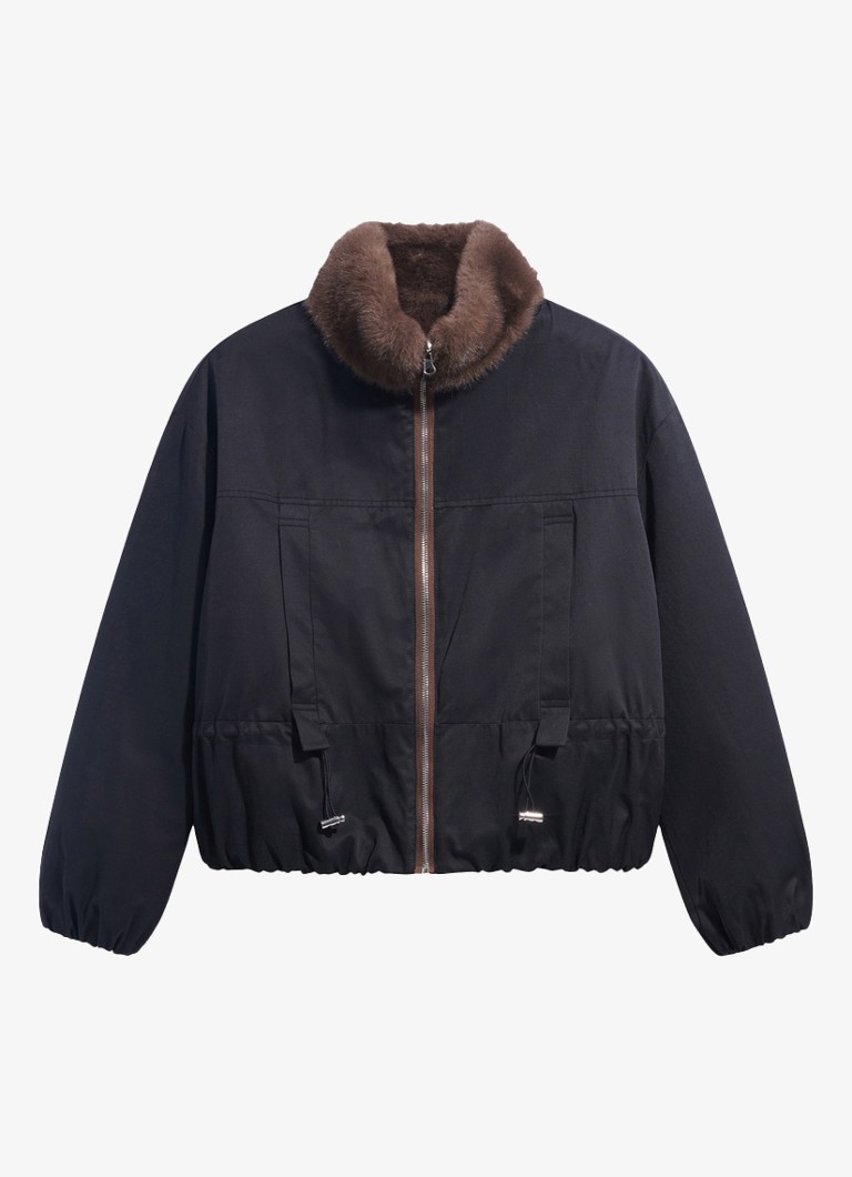 Gerard Darel Dames Aurora reversible gewatteerde parka in de kleur Blauw