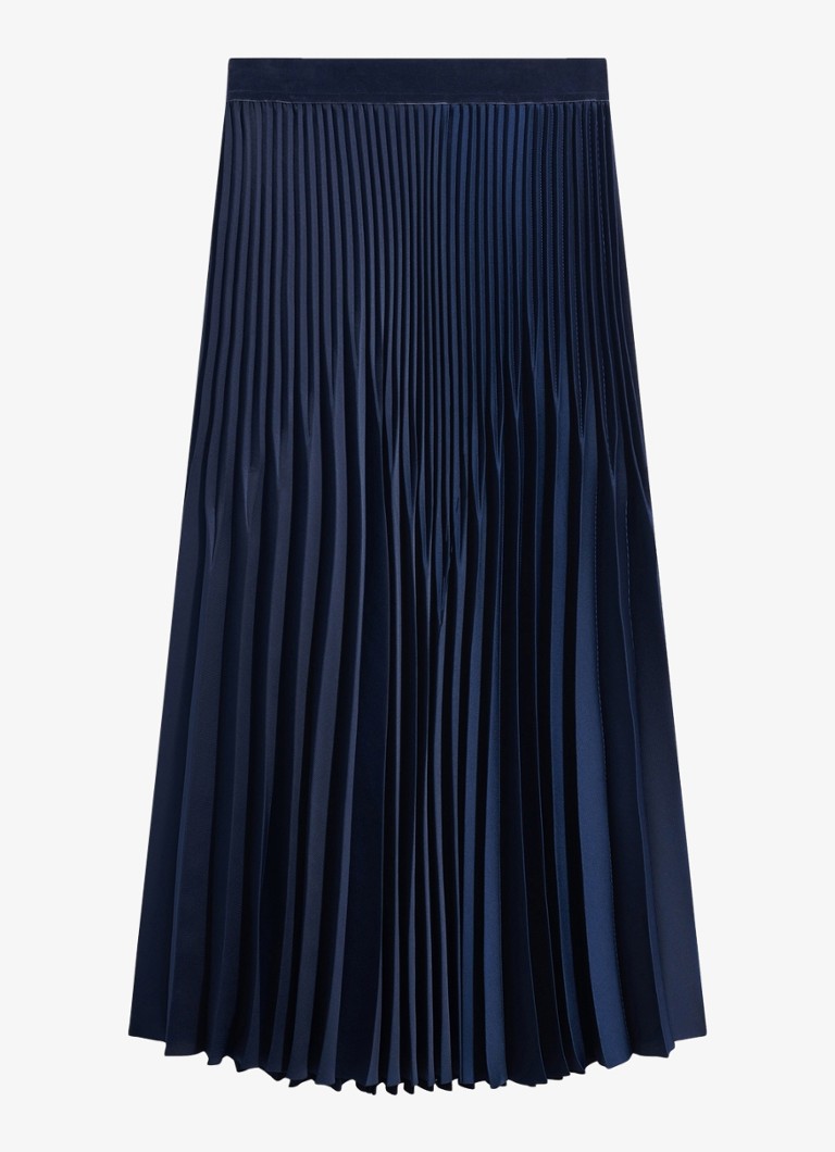 Gerard Darel Dames Trixie midi rok met plooien in de kleur Blauw