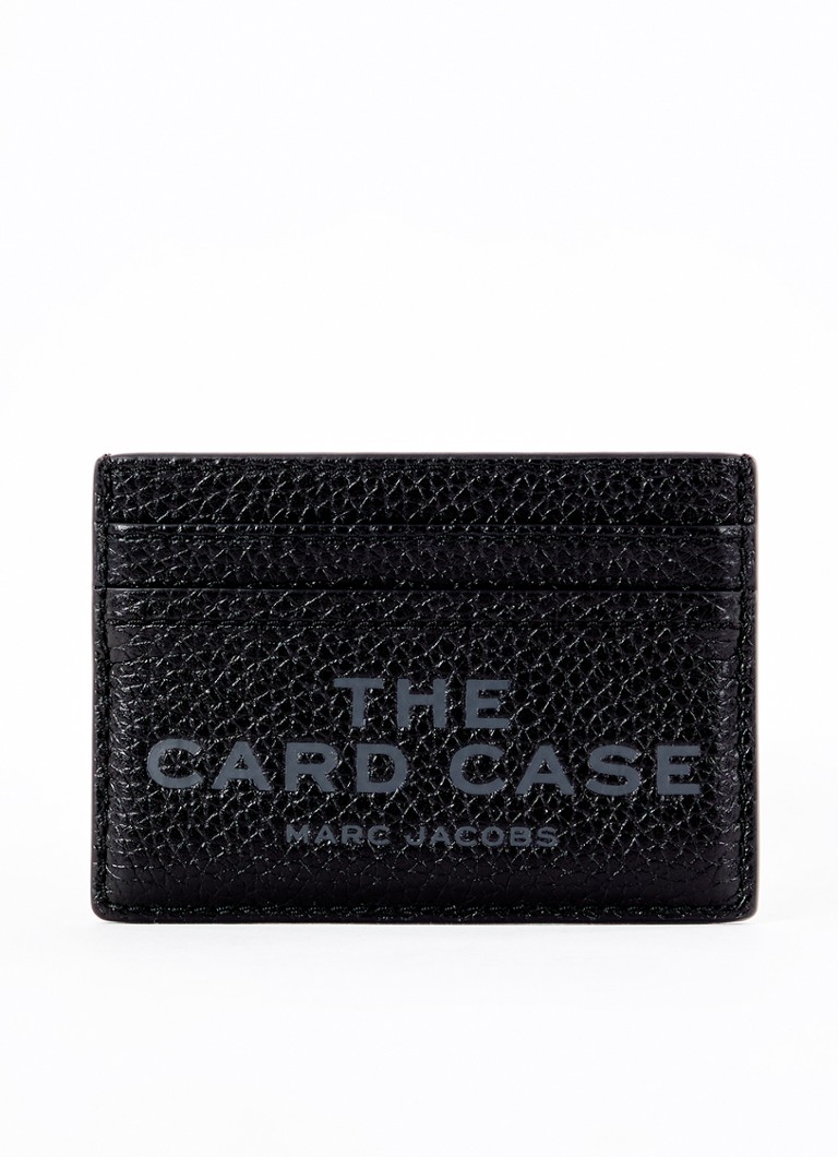 Marc Jacobs Dames The Card Case pasjeshouder van leer met logo in de kleur Zwart, maat: 1SZ