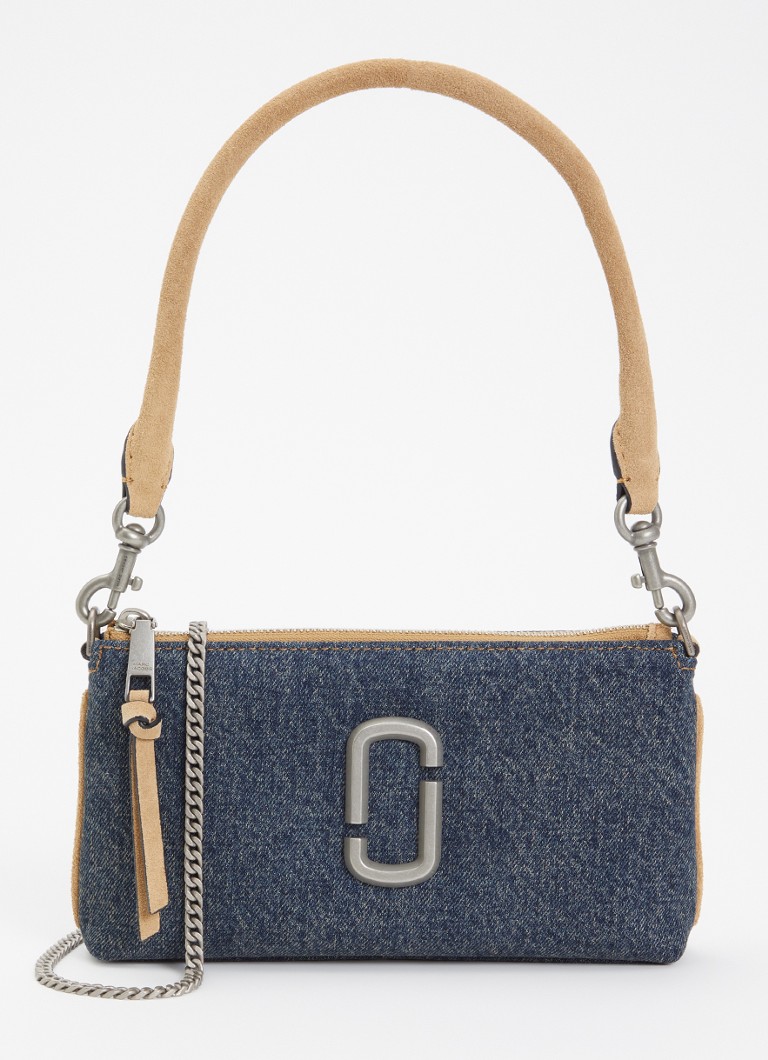 Marc Jacobs Dames The Pochette schoudertas met logo in de kleur Indigo, maat: 1SZ