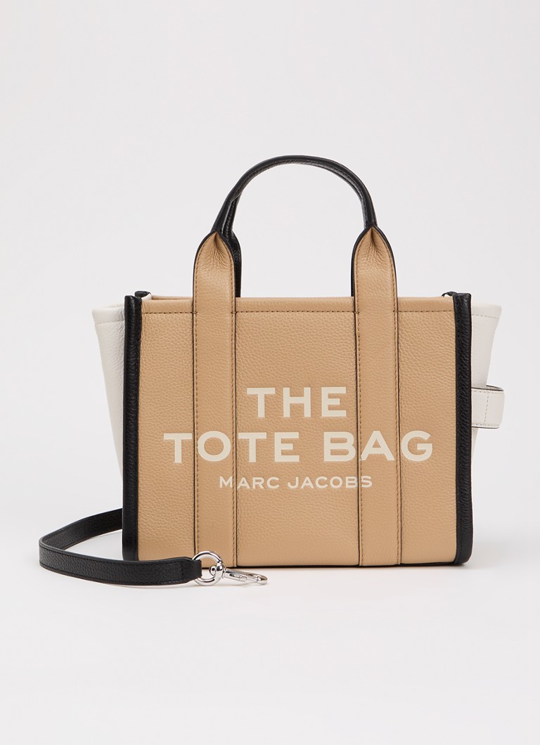 Marc Jacobs Dames The Small Tote handtas van leer met afneembare schouderriem in de kleur Beige, maat: 1SZ