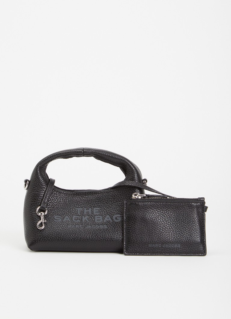 Marc Jacobs Dames The Micro Sack handtas van leer met uitneembare etui in de kleur Zwart, maat: ONE SIZE