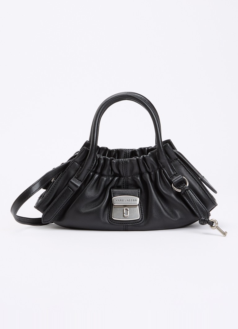 Marc Jacobs Dames The Small Satchel handtas van lamsleer met afneembare schouderriem in de kleur Zwart, maat: ONE SIZE