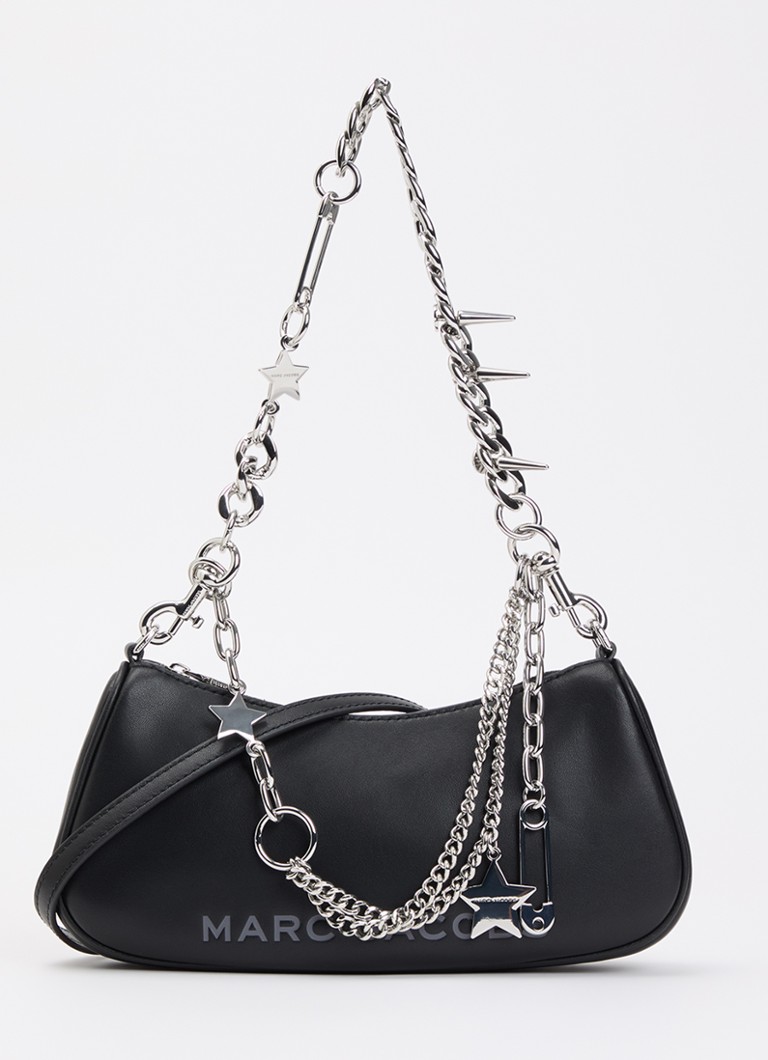 Marc Jacobs Dames The charm schoudertas van leer met afneembare schouderriem in de kleur Zwart, maat: 1SZ