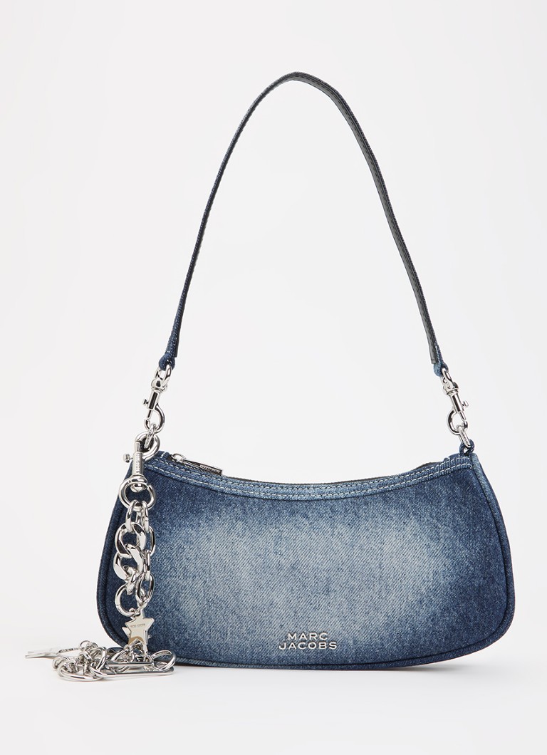 Marc Jacobs Dames The Charm schoudertas van denim met afneembare schouderriem in de kleur Indigo, maat: 1SZ