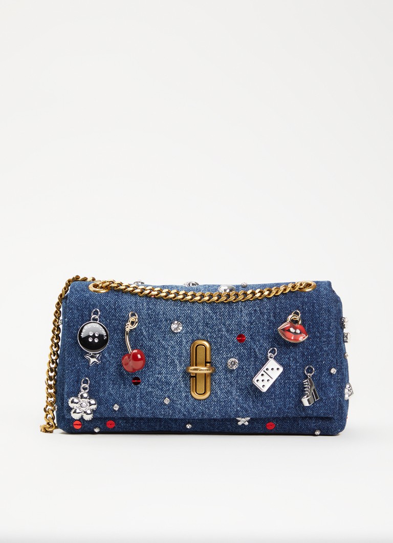 Marc Jacobs Dames The Dual Chain Mini schoudertas van leer met verstelbare schouderriem in de kleur Donkerbruin, maat: 1SZ