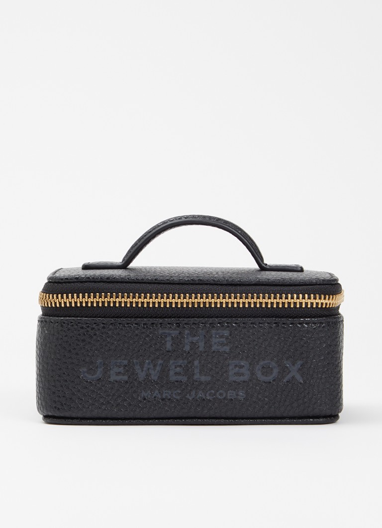 Marc Jacobs The Jewel Box toilettas van leer Zwart