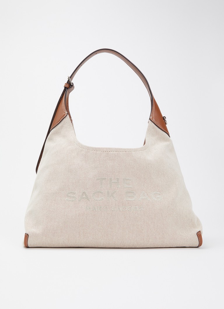 Marc Jacobs Dames The Belted Sack shopper van canvas met leren details in de kleur Camel, maat: 1SZ