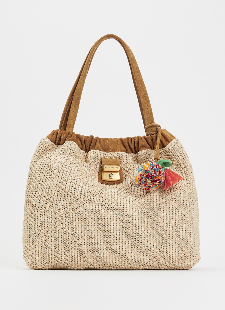Marc Jacobs Dames The Cristina Tote schoudertas van lamsleer in de kleur Beige, maat: 1SZ