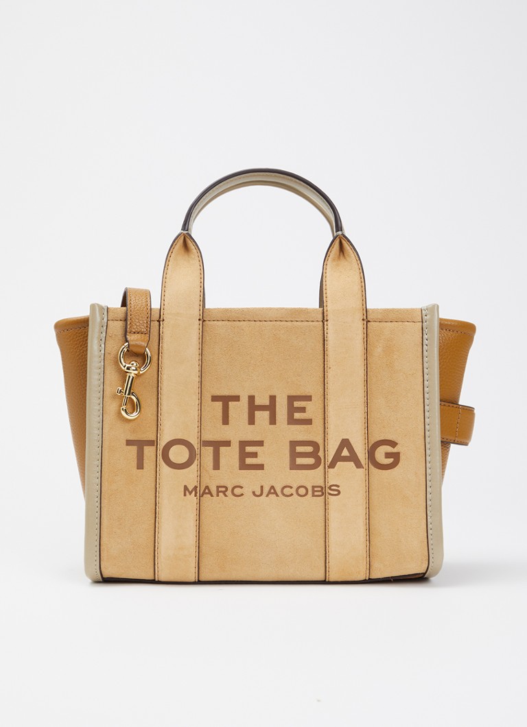 Marc Jacobs Dames The Small Tote schoudertas van suède met afneembare schouderriem in de kleur Camel, maat: 1SZ