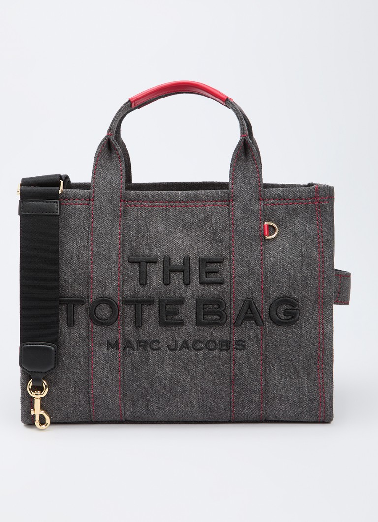 Marc Jacobs Dames The Medium Tote handtas met logo in de kleur Antraciet, maat: 1SZ