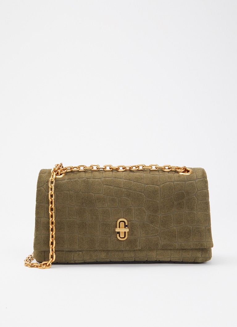 Marc Jacobs Dames The Dual Chain Mini schoudertas van suède met verstelbare schouderriem