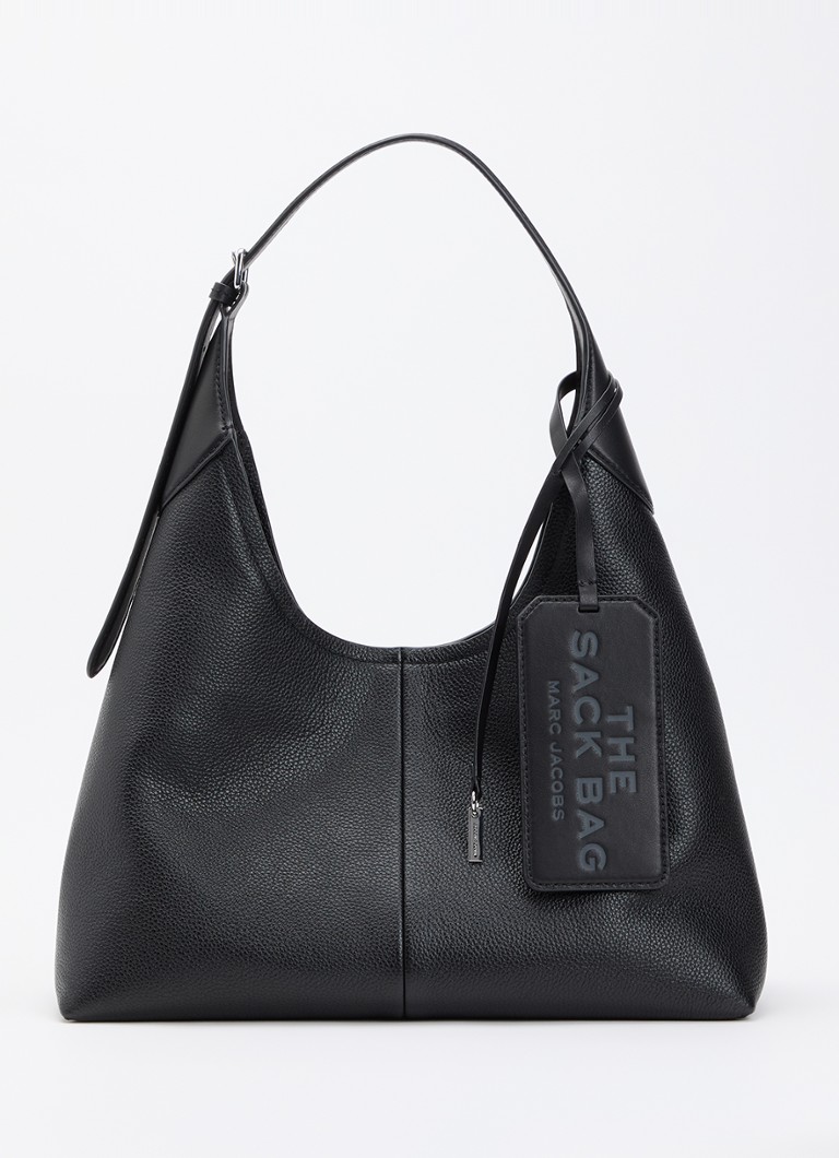 Marc Jacobs Dames The Belted Sack shopper van leer met verstelbare schouderriem in de kleur Zwart, maat: 1SZ