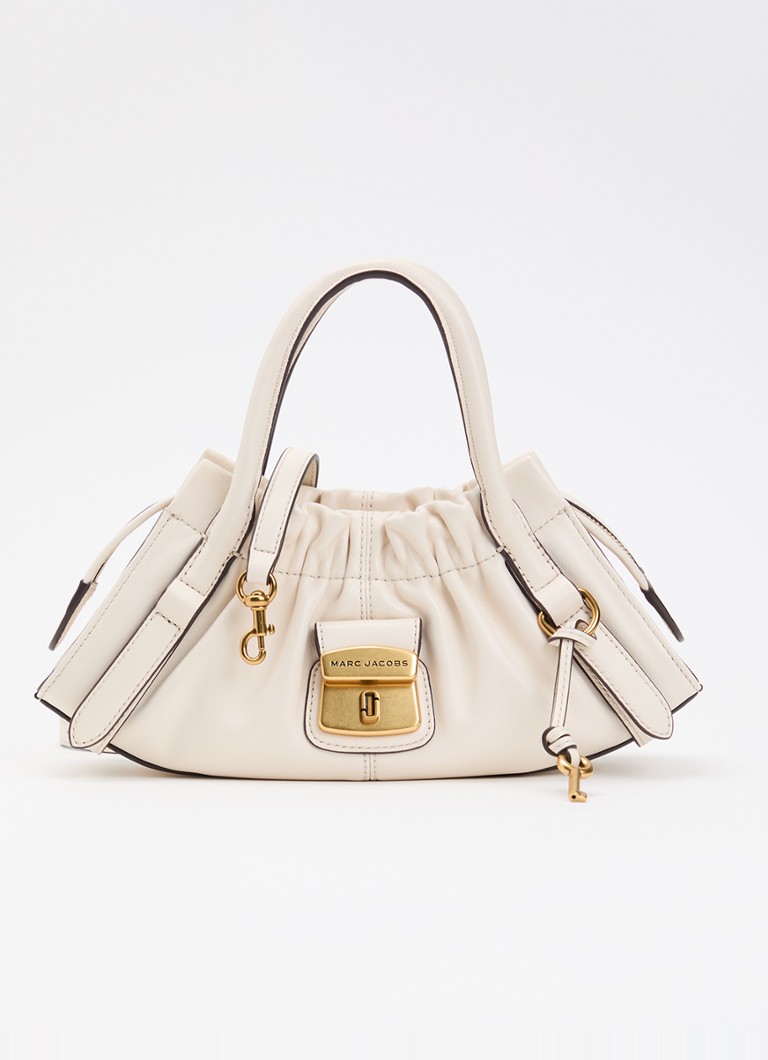 Marc Jacobs Dames The Cristina Small Satchel handtas van leer met afneembare schouderriem in de kleur Ivoor, maat: 1SZ