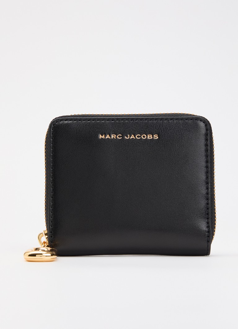 Marc Jacobs Dames Scene Slim Compact portemonnee van leer in de kleur Zwart, maat: 1SZ