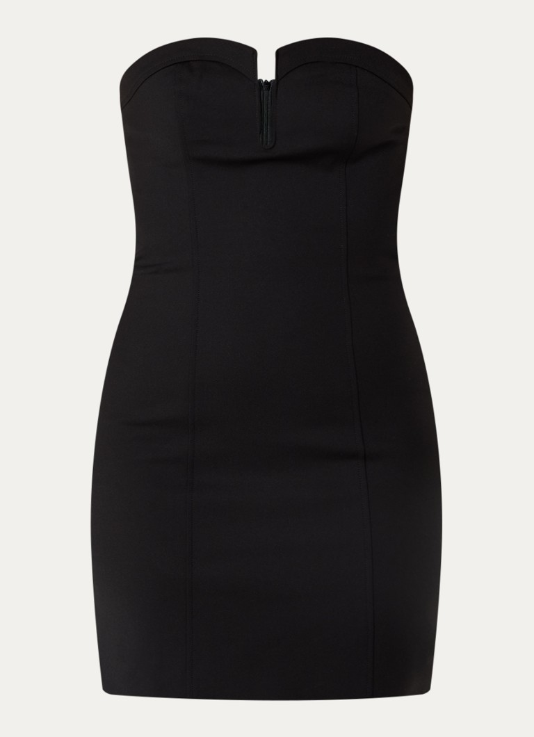 NIKKIE Dames Peoria off shoulder mini jurk in de kleur Zwart