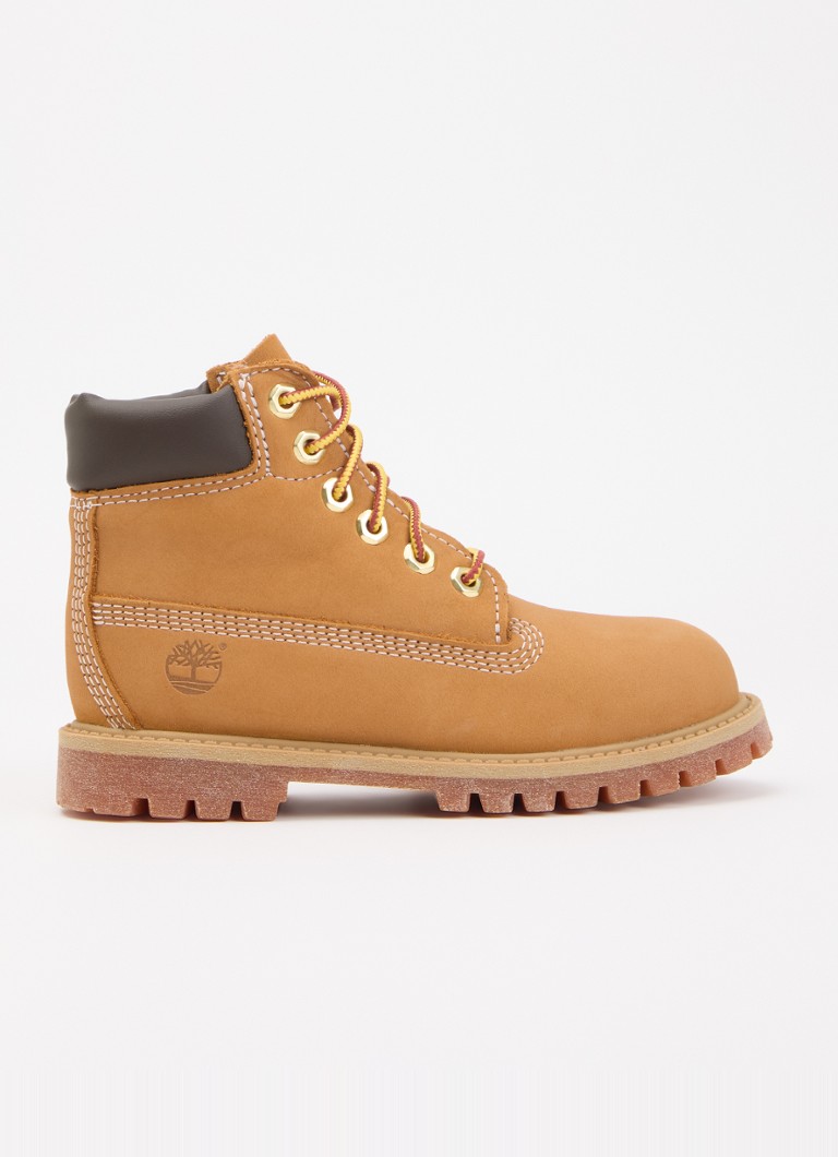 Timberland Meisjes Premium 6 Inch veterboot van nubuck in de kleur Camel, maat: 29