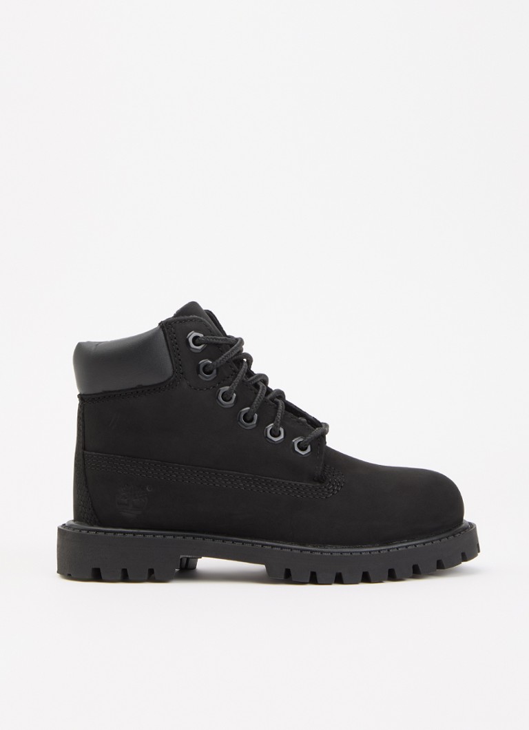 Timberland Jongens Veterboot van leer van nubuck in de kleur Zwart, maat: 27